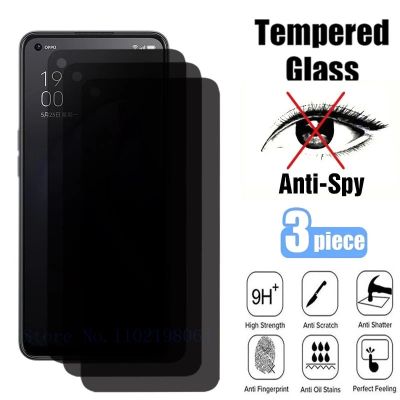 3PCS Anti Spy Tempered Glass Screen Protector For OPPO Reno 8 7 Pro Plus 6 7Z 5 Lite Privacy Glass Film For OPPO Find X5 X3 Lite