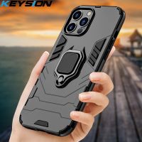 ●₪ KEYSION Shockproof Armor Case For iPhone 14 13 Pro Max 12 Pro SE 2022 Ring Phone Cover for Apple iPhone XS Max XR 5S 6S 7 8 Plus