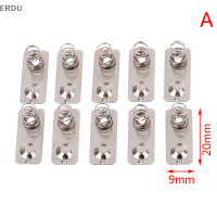 ERDU 10pcs/ 21x9mm เปลี่ยนแบตเตอรี่โลหะฤดูใบไม้ผลิติดต่อแผ่นเงินสล็อต