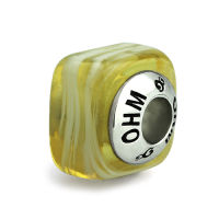 บีดแก้ว  มูราโน่ Sugar Dipped OHM Murano Glass Bead Charm