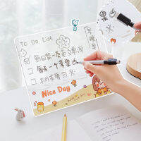 Kawaii Transparent Memo Board Message Board Office Desktop Small Whiteboard Cartoon Cute Tablet Stand Acrylic Reading Stand