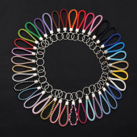 151050 Pcs Leather Braided Woven Rope Keychain Charms DIY Key Chains Pendant Car Bag Men Women Keyring Accessories Wholesale