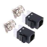 2Pcs UTP CAT6โมดูลเครือข่าย RJ45อะแดปเตอร์สายเชื่อมต่อ Keystone แจ็ค