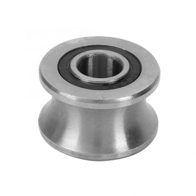 U22 8x22.5x14.5mm U Shaped Round Bottom Track Groove Pulley Bearing Sliding Rollers Bearing U Groove Ball Bearings U22 Bearing