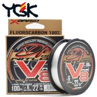 YGK New XBRAID V8 DURO 100% FLUROCARBON 100m Super Strong Fishing Line Front Wire Soft and Strong Wear Resistance Japan