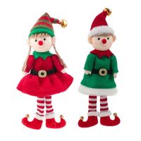 Christmas Elf Doll Ornaments Xmas Tree Hanging Pendant Navidad 2023 Santa Kids New Year Gift 2022 Christmas Home Decoration