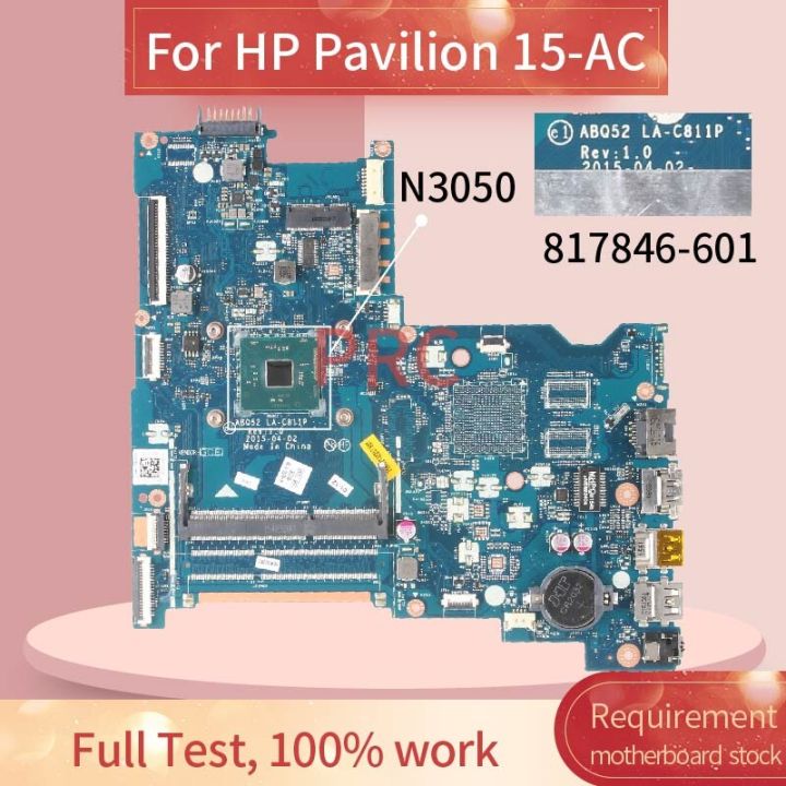 817846-001 817846-601 For HP Pavilion 250 G4 15-AC Celeron N3050 Laptop  Motherboard ABQ52 LA-C811P SR29H DDR3 Notebook Mainboard Lazada PH