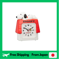 จังหวะ SNOOPY ตัวละครนาฬิกาปลุกเสียงอิเล็กทรอนิกส์แบบอะนาล็อก3D 4SE551MS03 R551สีขาว