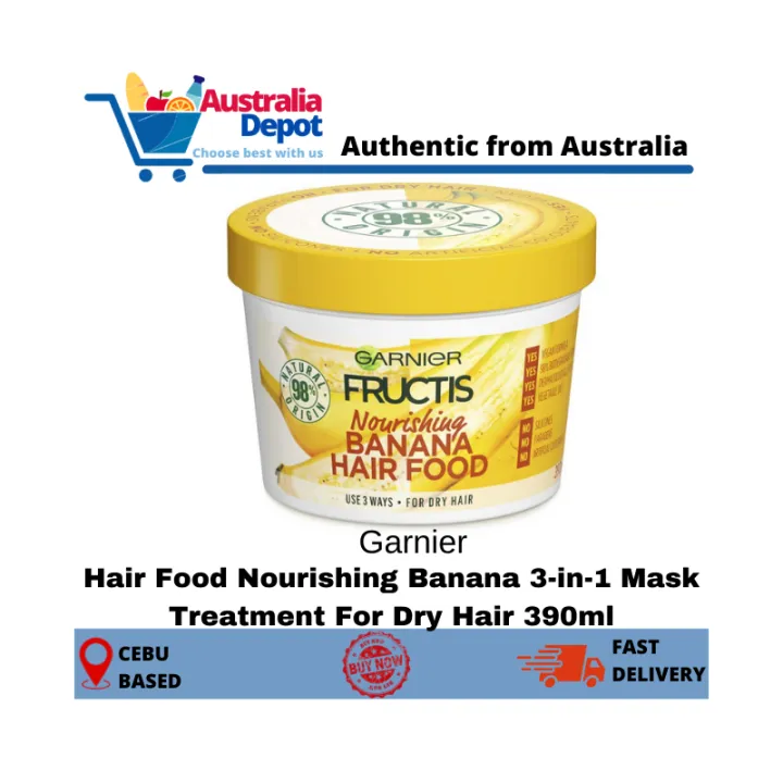 Garnier Fructis Hair Food Nourishing Banana 3-in-1 Mask Treatment For Dry  Hair 390ml | Lazada PH