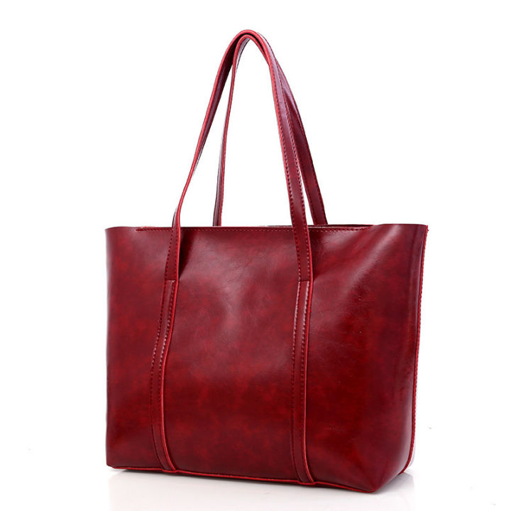 2023-new-european-and-american-fashion-women-bag-retro-oil-wax-skin-mother-and-child-bag-four-piece-portable-shoulder-bag-generation-2023