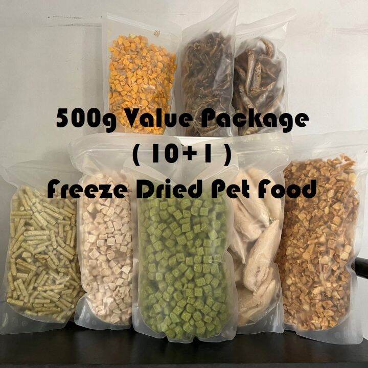 500g Value Package ( 10+1 ) Freeze Dried Pet Food Cat Treat Dog Treats