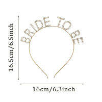 [Foocome]Gold Bride To Be Letter ฟอยล์บอลลูนแบนเนอร์ Headband Cupcake Toppers Bachelorette Party อาบน้ำเจ้าสาวงานแต่งงานตกแต่ง Supplie