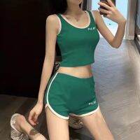 COD Summer new fashion sports casual womens suit online celebrity sexy fresh casual sports vest shorts suit