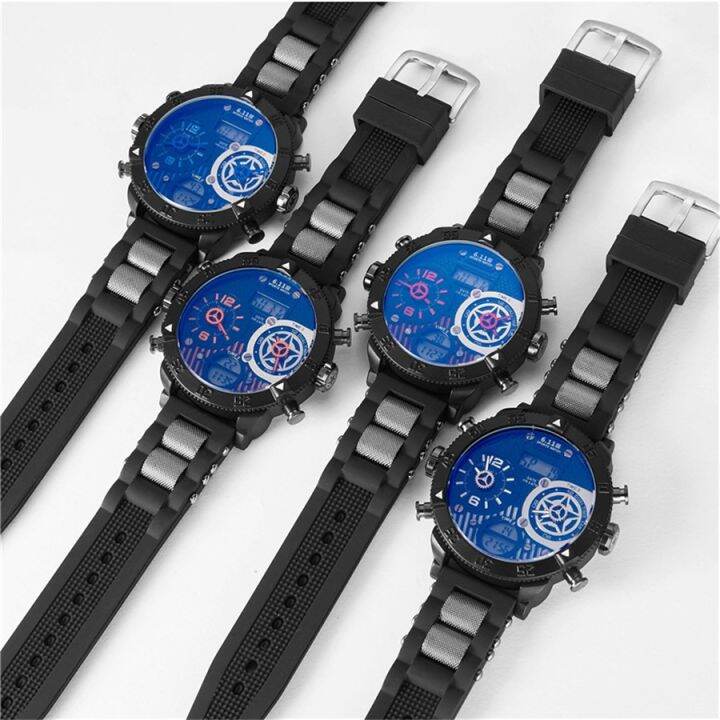 cod-watch-source-factory-silicone-belt-multi-functional-three-movement-electronic-sports-waterproof-luminous