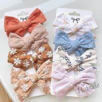 【hot sale】☊■ C05 4Pcs/Set Floral Embroidery Bowknot Hair Clip For Girls Spring Summer New Printing Bows Hairpins Kids Headwear Hair Accessories