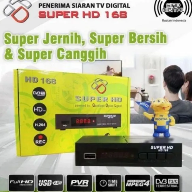 Set Top Box Tv Digital Optus Super Hd 168 Stb Dvb T2 Siaran Tv Digital
