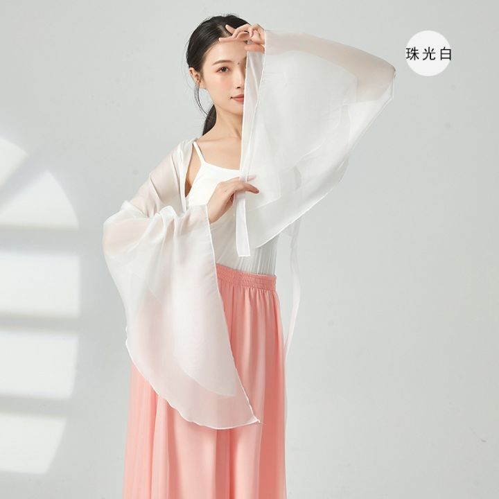 classical-dance-body-rhyme-gauze-new-female-elegant-strap-big-trumpet-sleeve-ancient-style-practice-dance-costume-performance-costume