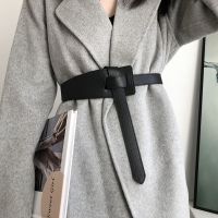 Designer Belts for Women Girdles High Quality Knot Soft Pu Leather Long Cummerbunds Wide Coat Ceinture Dress Waistband Cintos