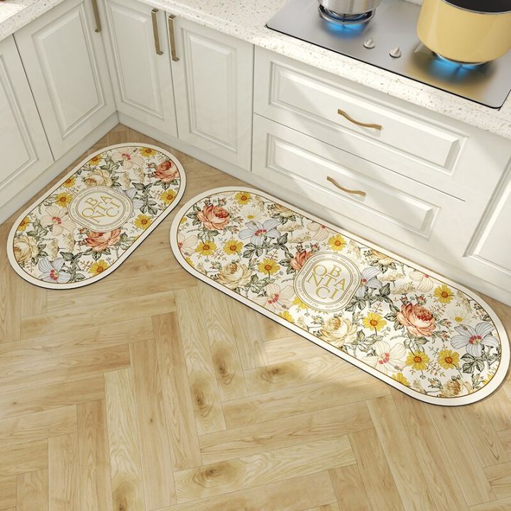 1pc Multicolor Irregular-shaped Soft Non-slip Water Absorbent Floor Mat For  Kitchen, Bathroom, Entrance And Shower Room
