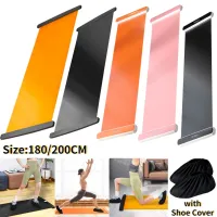 140/180/200Cm Yoga Sliding Mat Sports Fitness Glide Plate Skating Training Mat For Ice Hockey Roller Skating Leg Core Exercise