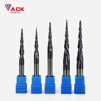 VACK Carbide Ball Nose End Mills 3.175mm 4mm 6mm 8mm Tapered End Mill แกะสลักเราเตอร์ Bits Cnc Taper Wood Metal Milling Cutter