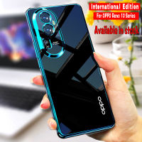 เคส Reno10สำหรับ OPPO Pro Plus 10Pro 10 Realme C53 C55 Reno8T NFC 4G 5G Reno 10Pro + 10 10 10 Pro 2023เคสมือถือแบบใสตัวชุบโลหะหรูหราเลนส์รวมทุกอย่างซิลิโคนกันกระแทกฝาครอบป้องกันด้านหลังเคสโทรศัพท์