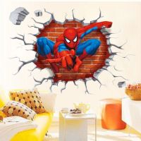 Spider Man Super Hero 3D สติ๊กเกอร์ติดผนังไวนิล Art Decal Kids Room Decor