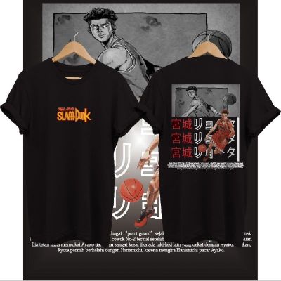 ข้อเสนอพิเศษ tshirt Baju - KAOS - KAOS เสื้อยืด ลายอนิเมะบาสเก็ตบอล SLAMDUNK SHOHOKU - RYOTA MIYAGI MANGA(S-5XL)S-5XL