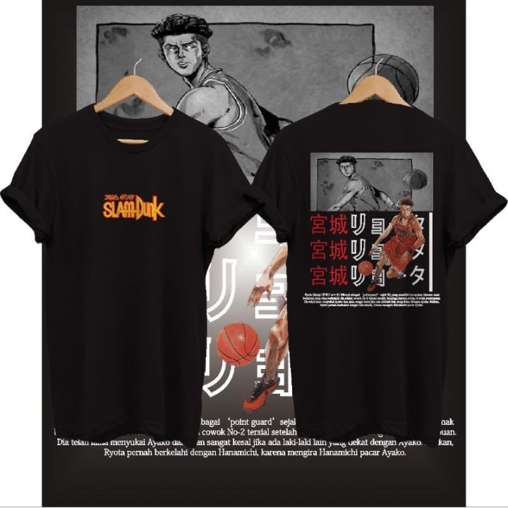 ข้อเสนอพิเศษ-tshirt-baju-kaos-kaos-เสื้อยืด-ลายอนิเมะบาสเก็ตบอล-slamdunk-shohoku-ryota-miyagi-manga-s-5xl-s-5xl