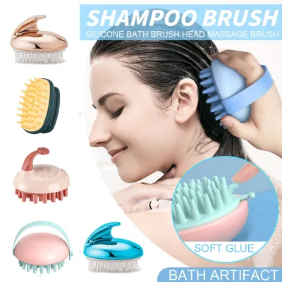 Silicone shampoo scalp hair massager shampoo massage comb bath massage brush scalp massager hair shower brush comb care tool