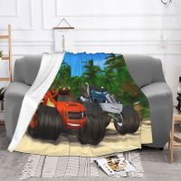 Upestory Anime Blaze And The Monster Machines Blankets Fleece Printed Cartoon Warm Throw Blankets for Home Office Bedspread