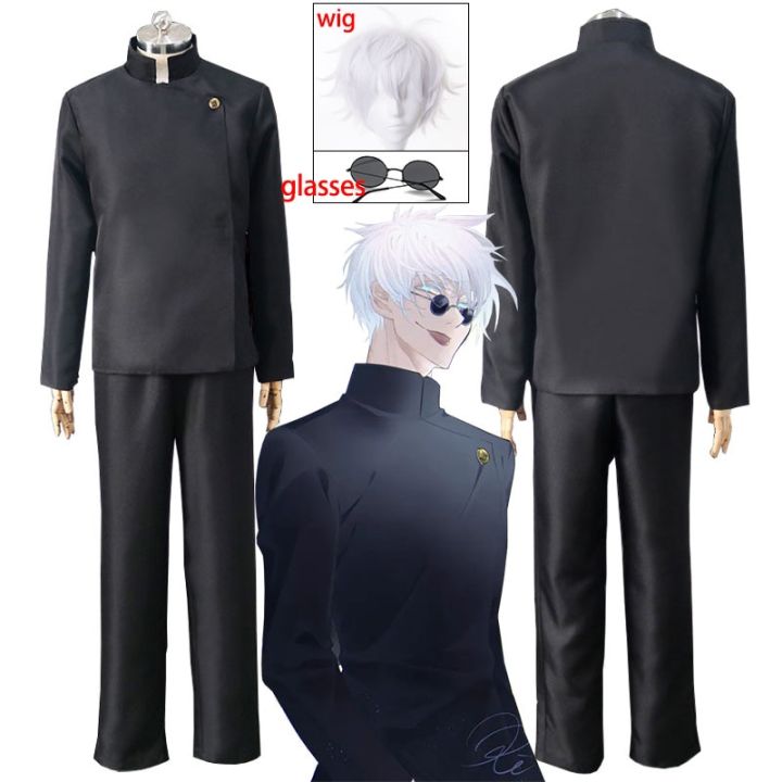 Anime Jujutsu Kaisen Gojo Satoru Cosplay Costume Glasses High School