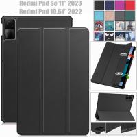 สำหรับ Redmi Pad Se 2023เคสหนัง PU ฝาปิด11แท็บเล็ตพร้อมเคสพับตั้งฟังก์ชั่นปลุกอัตโนมัติสำหรับ Redmi Pad 10.61 2022