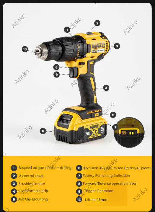 dewalt-20v-เครื่องเจาะ2รวมแบตเตอรี่