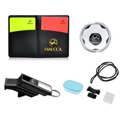 Professional Soccer Referee Whistles Red Yellow cards with pencel book coin football Referee Whistle Outdoor Survival Equipment Survival kits