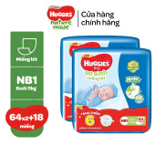 Tặng kèm tã Combo 2 Miếng lót Sơ Sinh Huggies Tràm Trà NB1 64 miếng 108