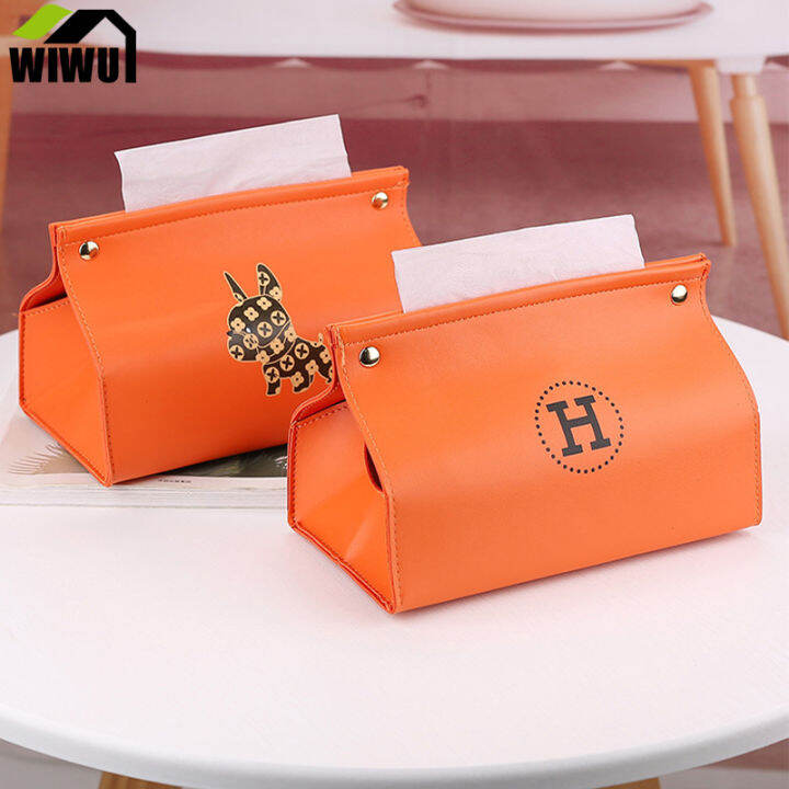 INSOUND PU Leather Tissue Dispenser Box Napkin Tissue Case Holder Lazada