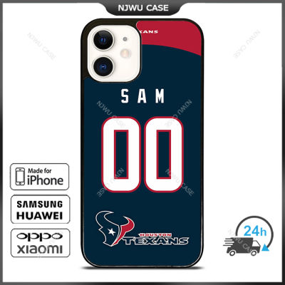 Houston Texans Sam Phone Case for iPhone 14 Pro Max / iPhone 13 Pro Max / iPhone 12 Pro Max / XS Max / Samsung Galaxy Note 10 Plus / S22 Ultra / S21 Plus Anti-fall Protective Case Cover