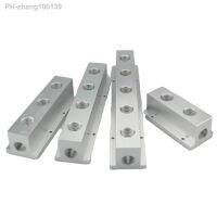 1/4 quot; BSPP Female 4/5/6/7/8/9/10/11/12 Ports Aluminum T-Shape Pneumatic Air Pipe Manifold Block Splitter