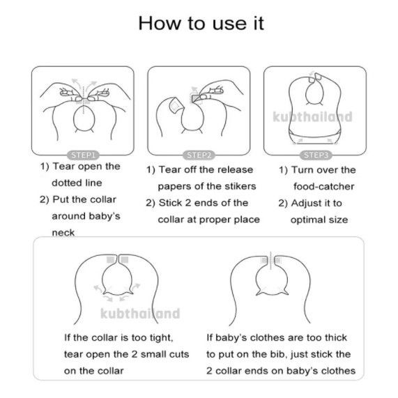 ผ้ากันเปื้อน-ใช้แล้วทิ้ง-พกพก-เด็ก-disposable-bib-kub-ผ้ากันเปื้อน-เด็ก-แบบใช้แล้วทิ้ง