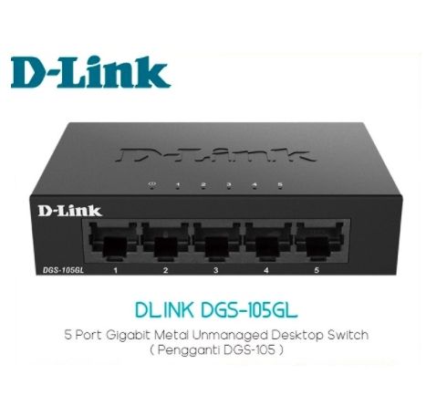 สวิตซ์ฮับ-d-link-dgs-105gl-5-port-gigabit-metal-unmanaged-desktop-switch-10-100-1000-mbps