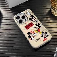 ✈❖❅ เคสโทรศัพท์มือถือ ซิลิโคน กรอบโลหะ ลายการ์ตูนหนูน่ารัก สําหรับ iphone 14ProMax 11 13 12 7Plus 8 X XS Max