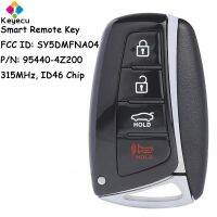 KEYECU กุญแจ Mobil Remote Control อัจฉริยะมี4ปุ่มสำหรับฮุนไดซาตาเฟ2013 2014 2015 2016 2017 2018 Fob SY5DMFNA04 95440-4Z200