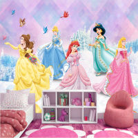 [hot]Milofi custom 3d cartoon wallpaper castle princess wallpaper mural children girl theme room bedroom background wall