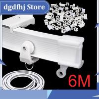 Dgdfhj Shop 6 Meter  Curtain Track Rail Flexible Cuttable Bendable Side Clamping For Curved Straight Windows Pole Accessories