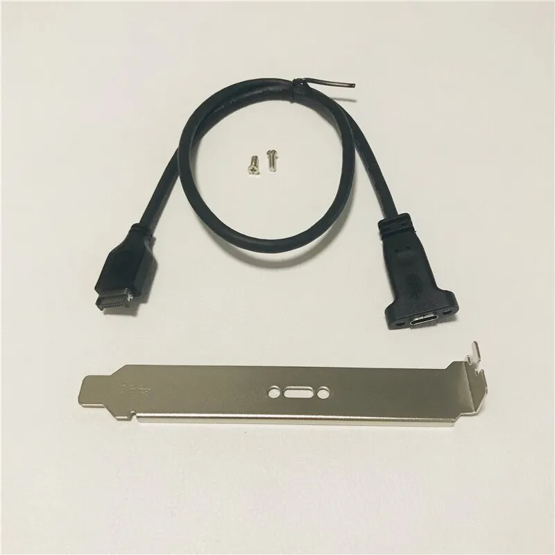 Motherboard Expansion Cable USB 3.1 Front Panel Header Type E Male to Usb-C  Type C Female Computer Connector 50cm 