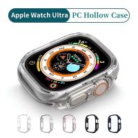 PC Hollow Case for Apple Watch Ultra 49mm Hard Bumper Protective Cover Screen Protector for iWatch 8 Pro