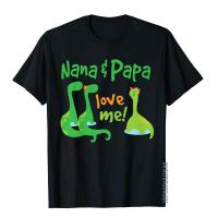 Nana And Papa Love Me Gift For Grandson T-Shirt T Shirt Tops &amp; Tees Cotton Custom Unique Men