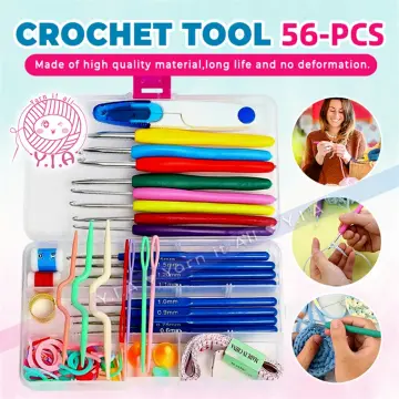 Shop 100 Pcs Crochet Hook Set Yarn Knitting Needle with great discounts and  prices online - Feb 2024