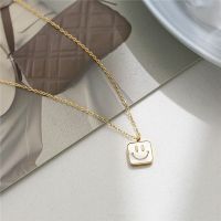 [COD] 2022 new Korean version of series titanium steel non-fading shell face necklace womens high-end design sense niche clavicle chain